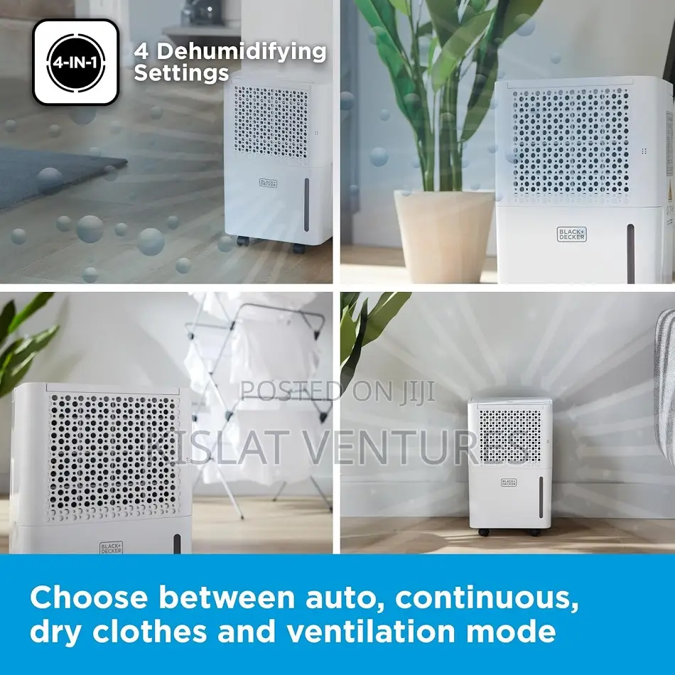 Black Decker 12 L Smart Dehumidifier Ionizer