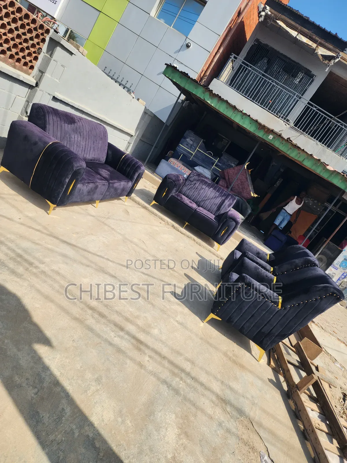 Brand New Set of Upholstery Padded Sofa.