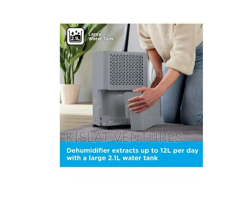 Black Decker 12 L Dehumidifier- Grey