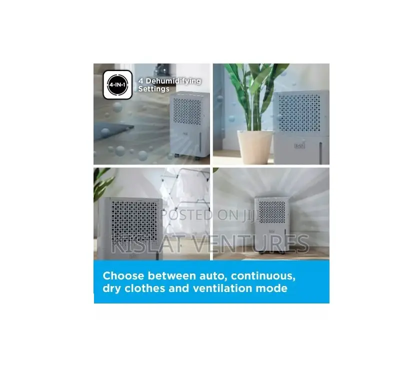 Black Decker 12 L Dehumidifier- Grey