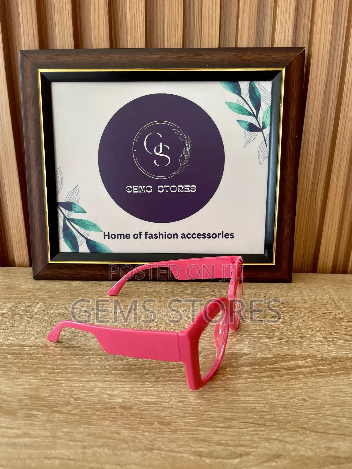 Oversized Pink Cat-Eye Transparent Glass for Women