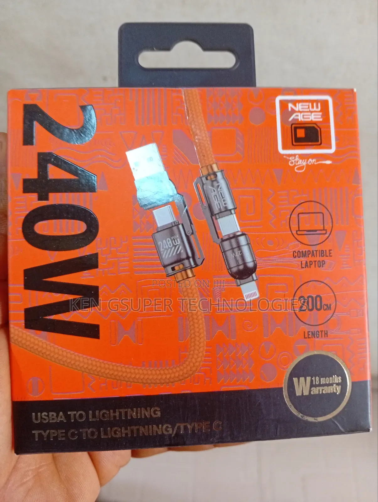 New Age 240w Fast Charging Cable