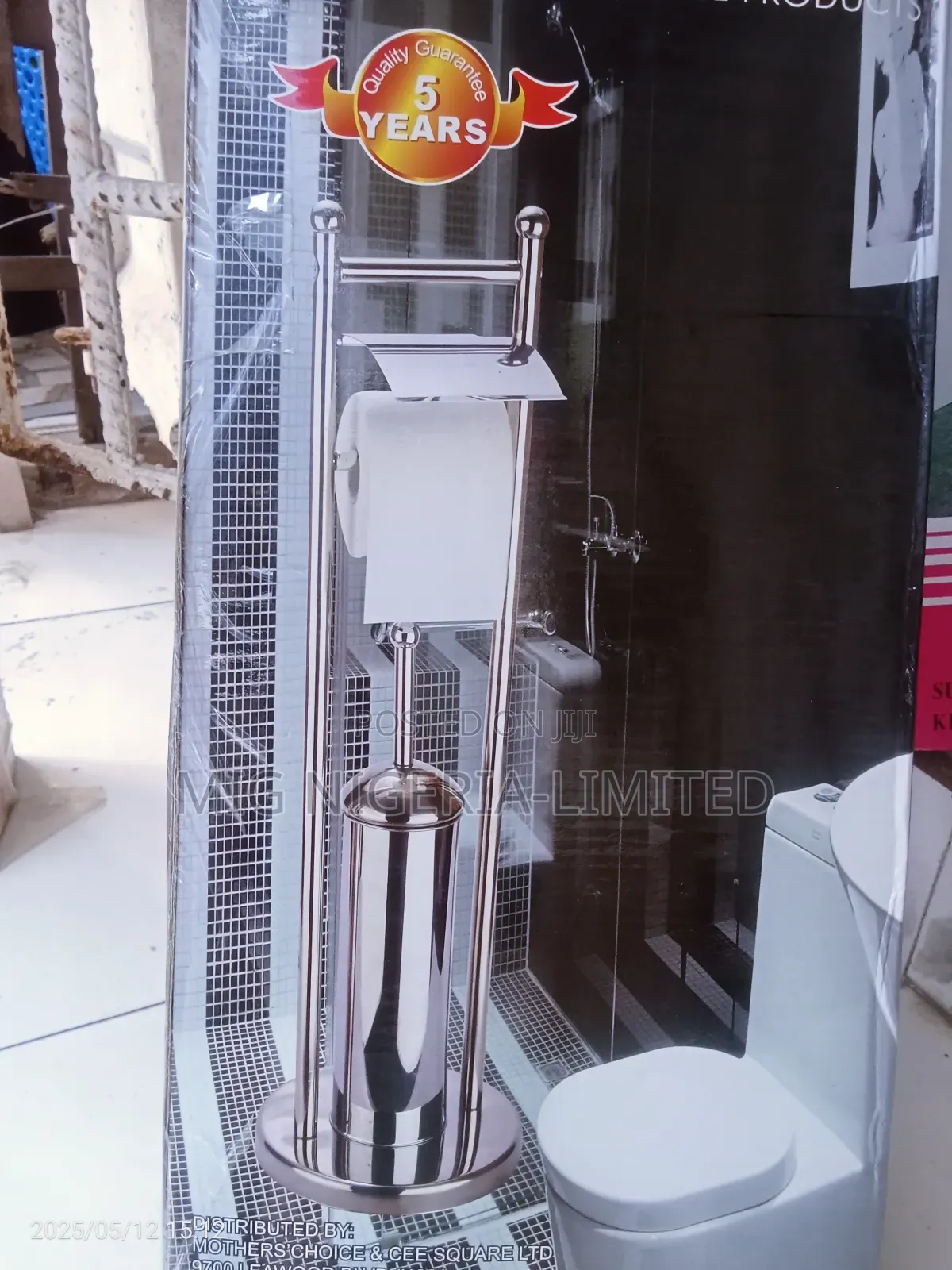 All in One Free Stand Toilet Brush,Stand Tissue Holder,Brush