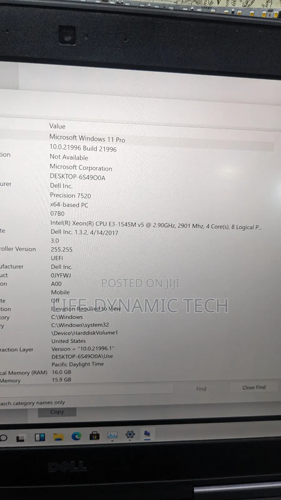 Laptop Dell Precision 7520 16GB Intel Xeon HDD+SSD 128GB