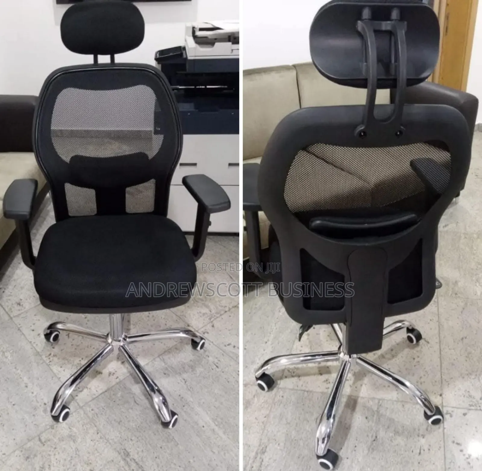 Executive Net Office Swivel Chair With Headrest