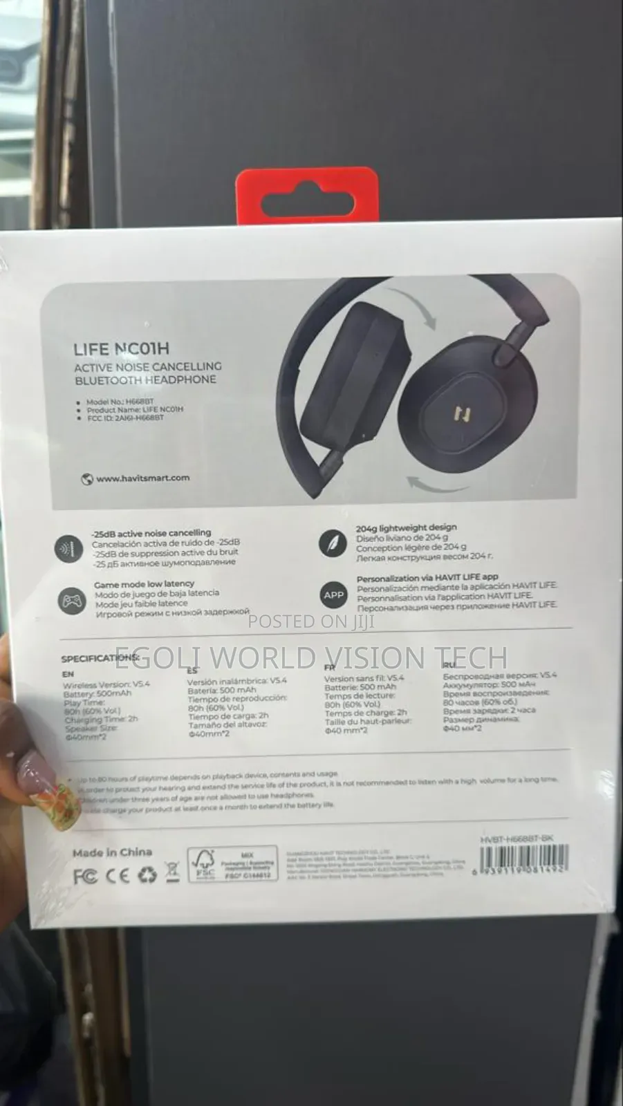 Havit Life Nc01h Active Noise Cancelling Bluetooth Headphone