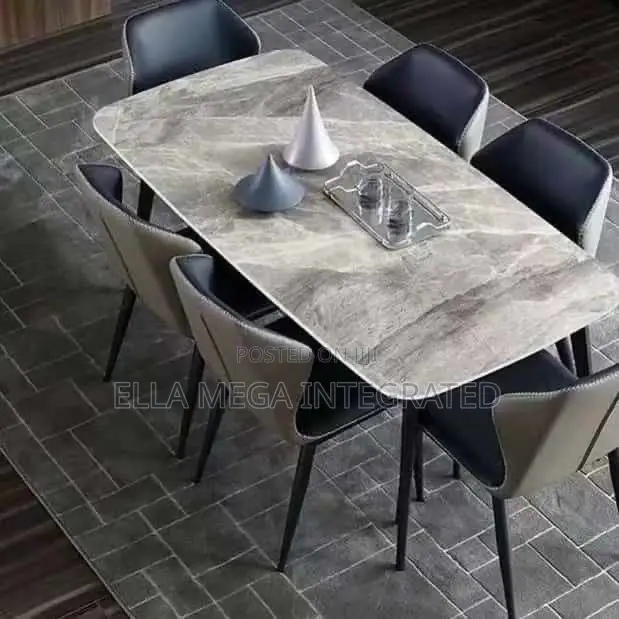 Marble Top Dining Set With 6 Seaters