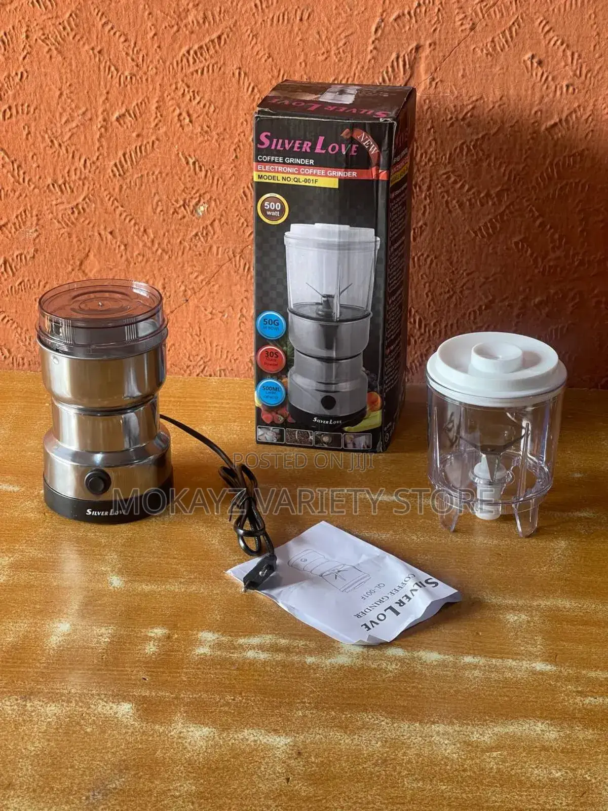 Silver Love 2in1 Liquid Dry Electric Grinder/Blender (500w)