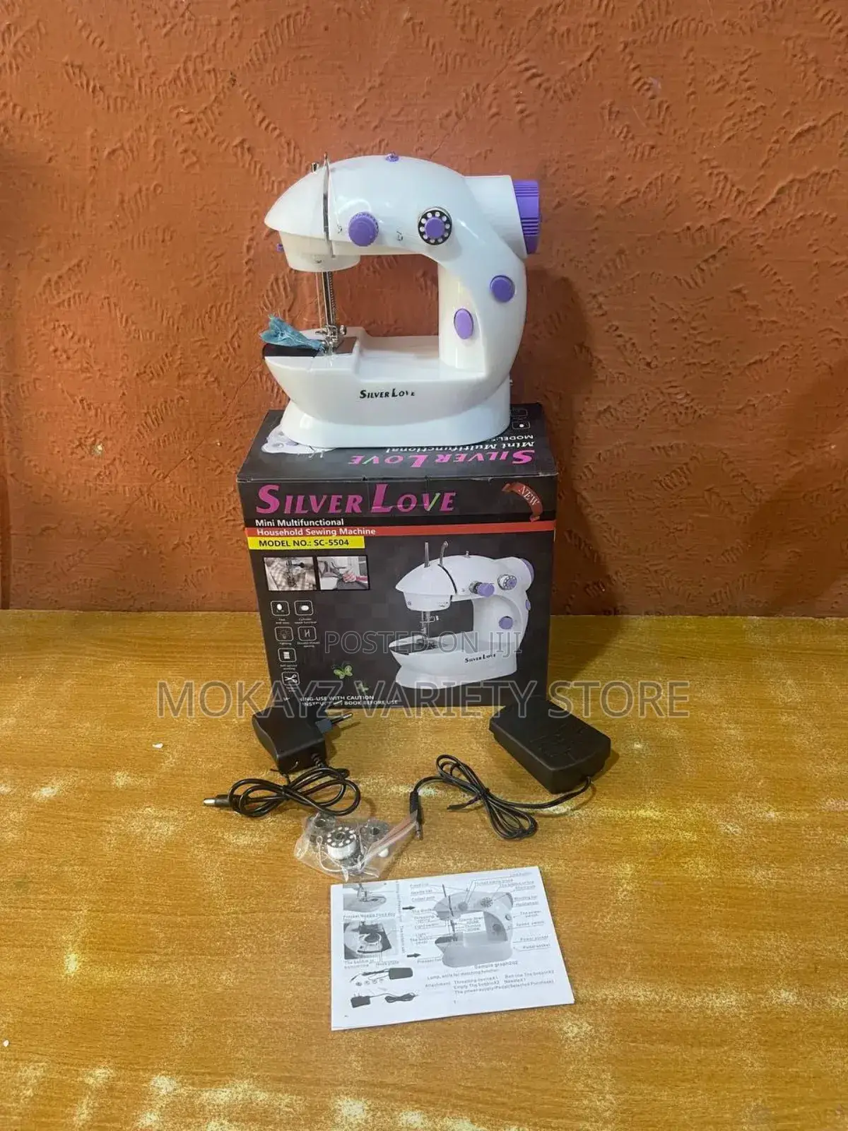 Silver Love Battery-Operated Electric Sewing Machine