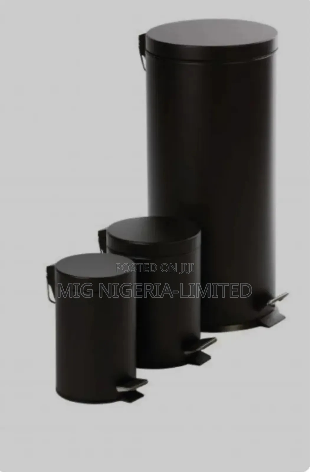 Pedal Bin 30l Metal Black Dustbin Home,Office,Hospital