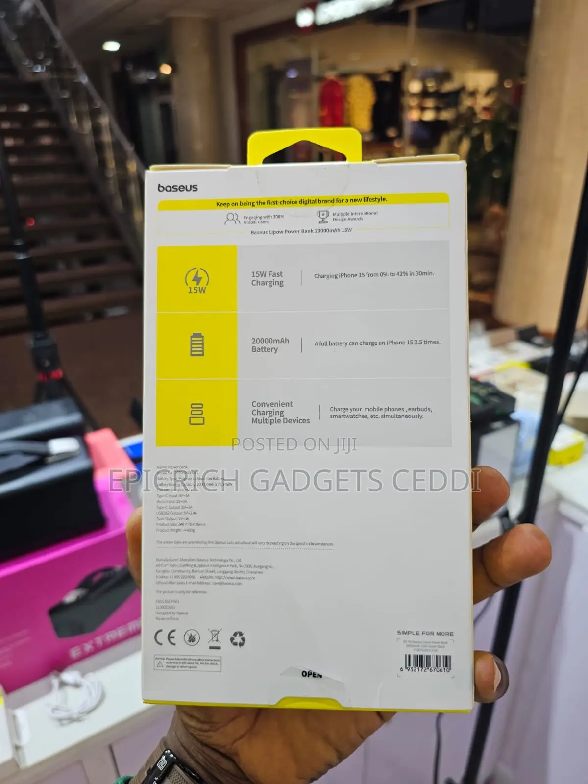 Baseus Lipow 20,000mah 15w Mini Power Bank