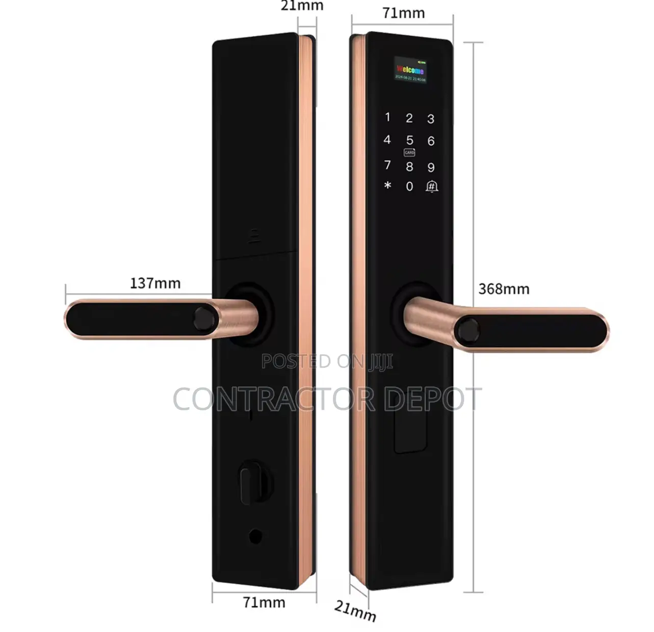 Touch Screen Electric Tuya App Wifi Gate Lock Smart