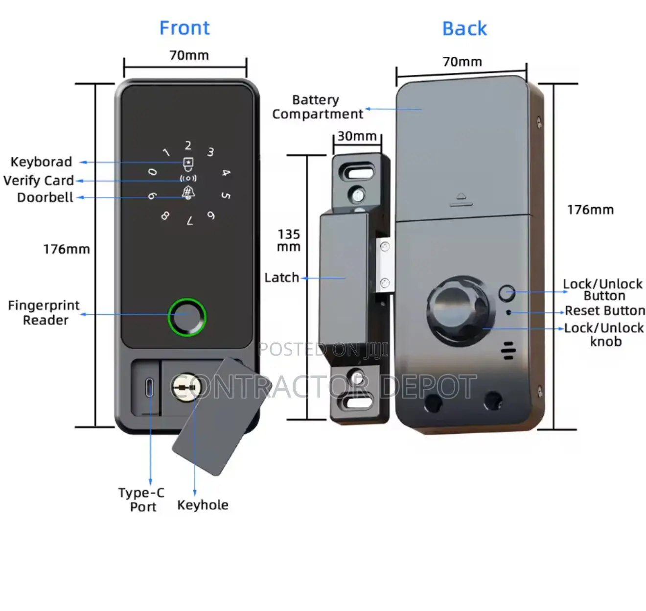 Tuya Bluetooth Smart Door Lock
