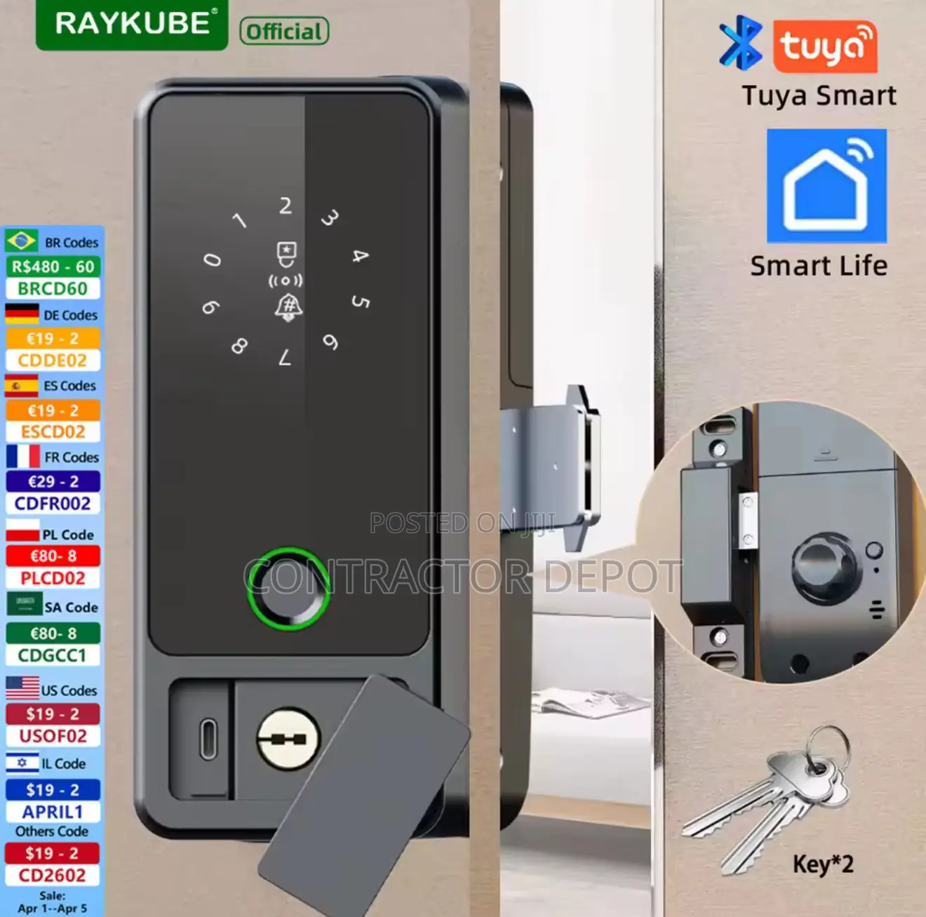 Tuya Bluetooth Smart Door Lock
