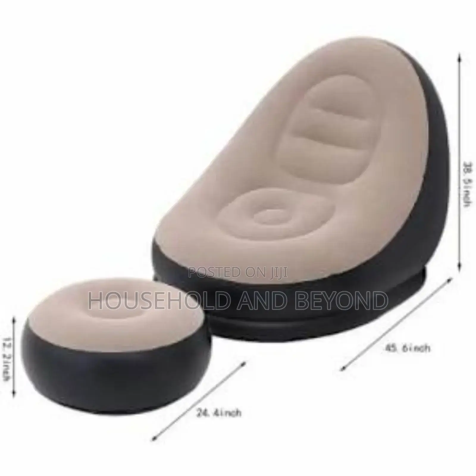 Inflatable Air Sofa Chair With Leg Rest