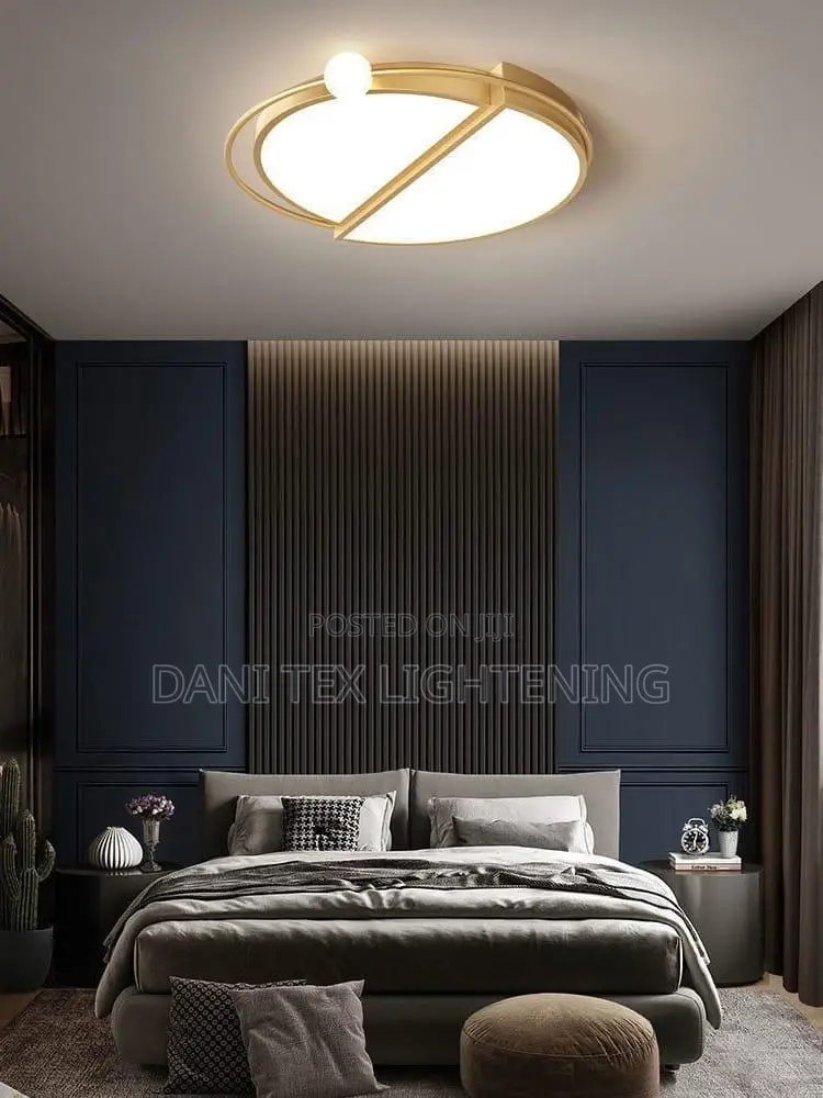 Minimalist Personality Gold Black Led