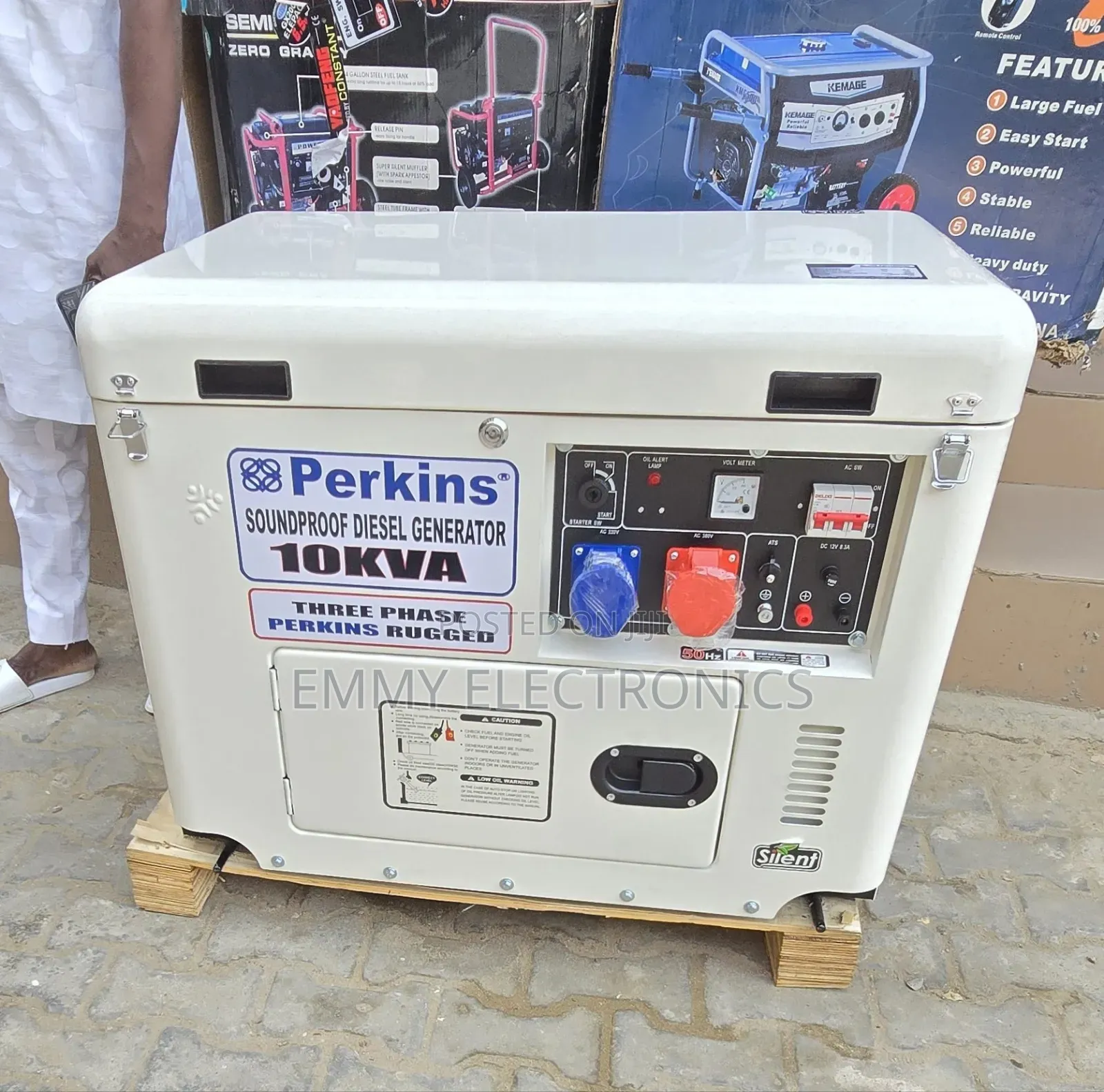 A Brand New Perkins Three Phase Diesel Soundproof Gen 1year