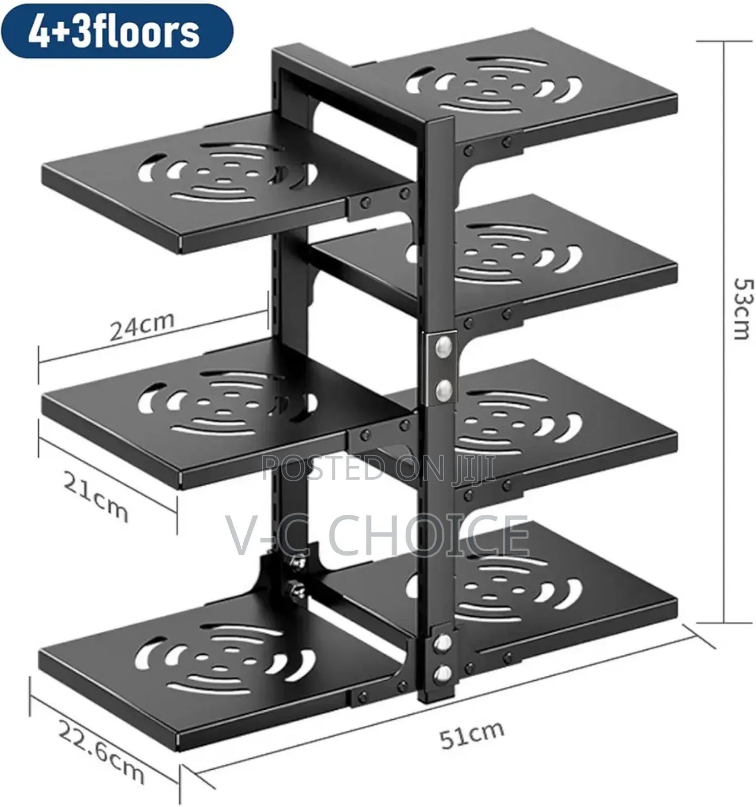 7-tier Adjustable Heavy Duty Pan Organizer - Multiple Use