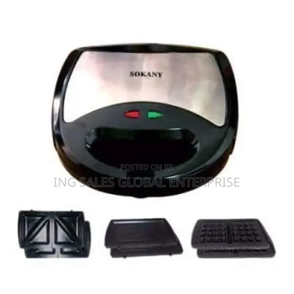 3 in 1 Sandwich + Waffle Grill Maker and Toast