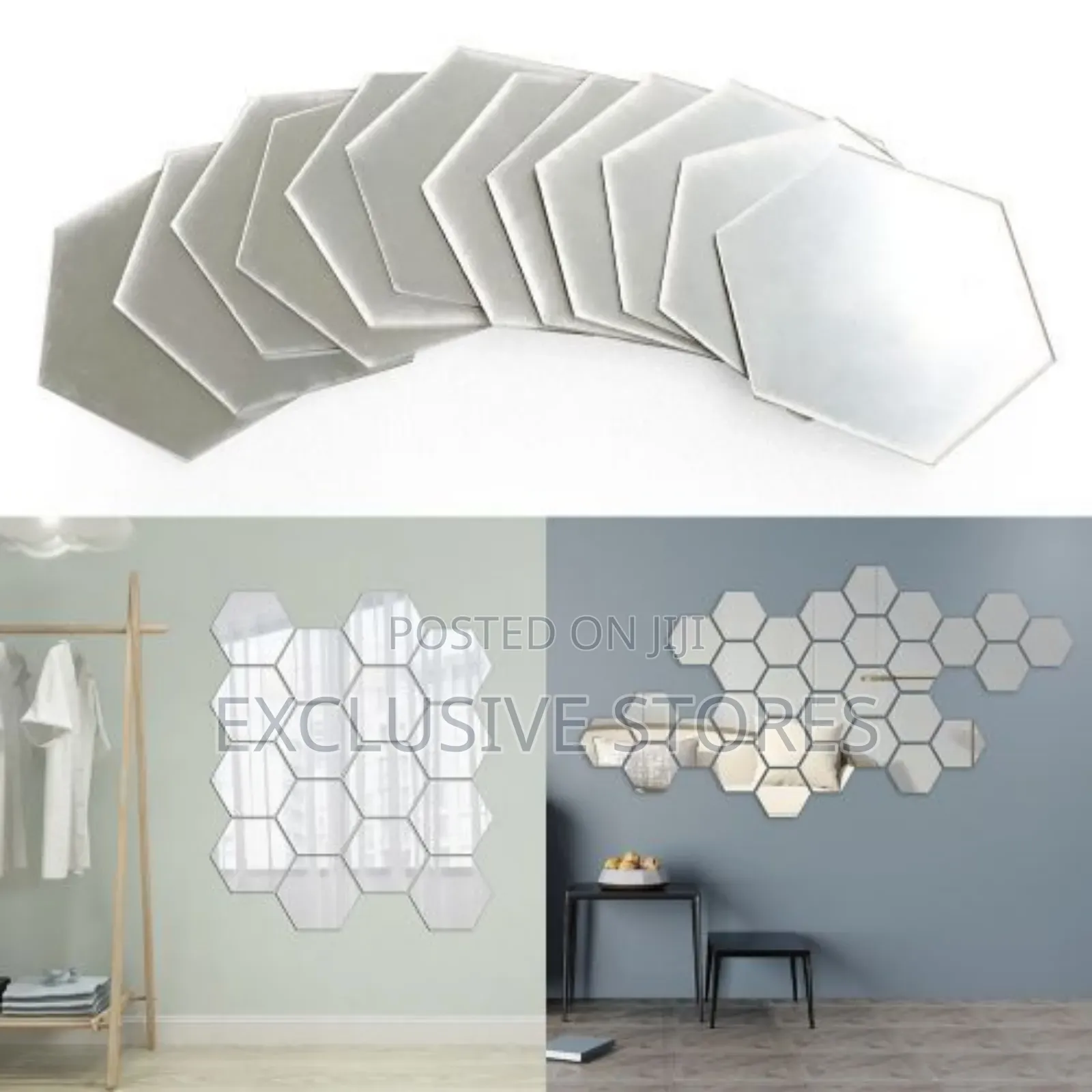Hexagon Mirror (Wall Sticker)