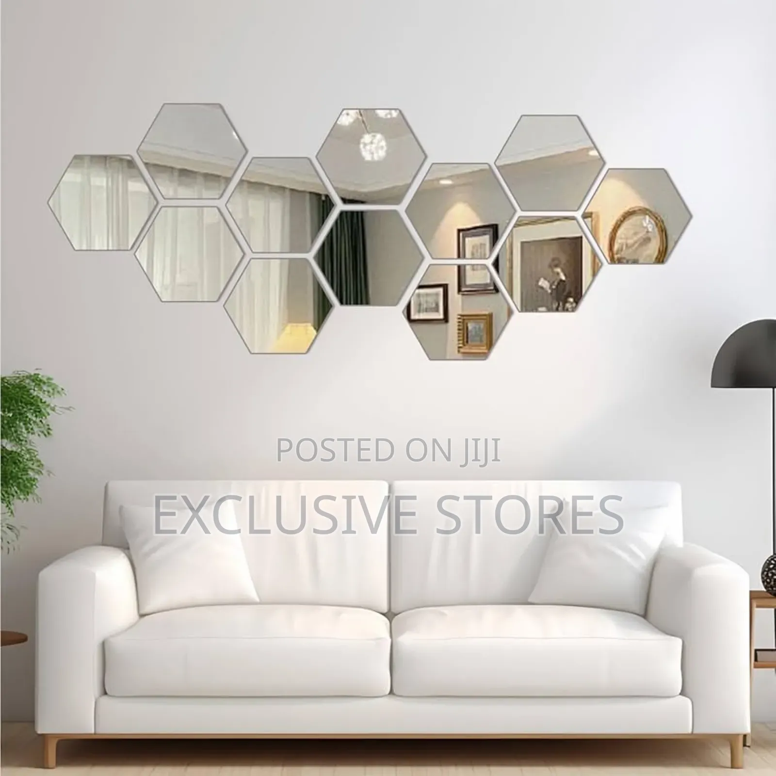 Hexagon Mirror (Wall Sticker)