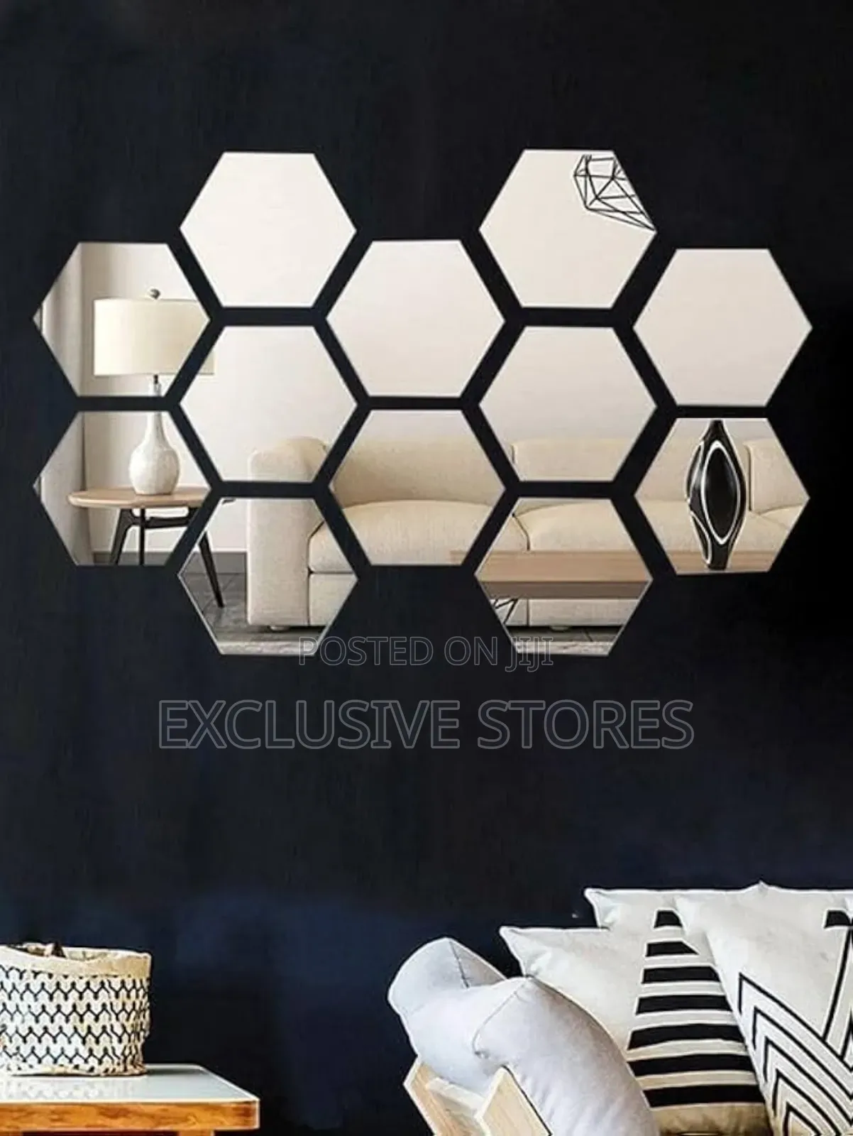 Hexagon Mirror (Wall Sticker)