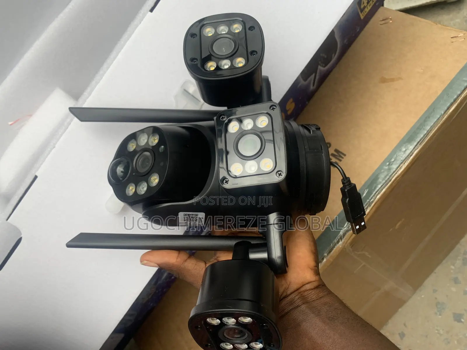 3-Views CCTV Camera With Solar Light