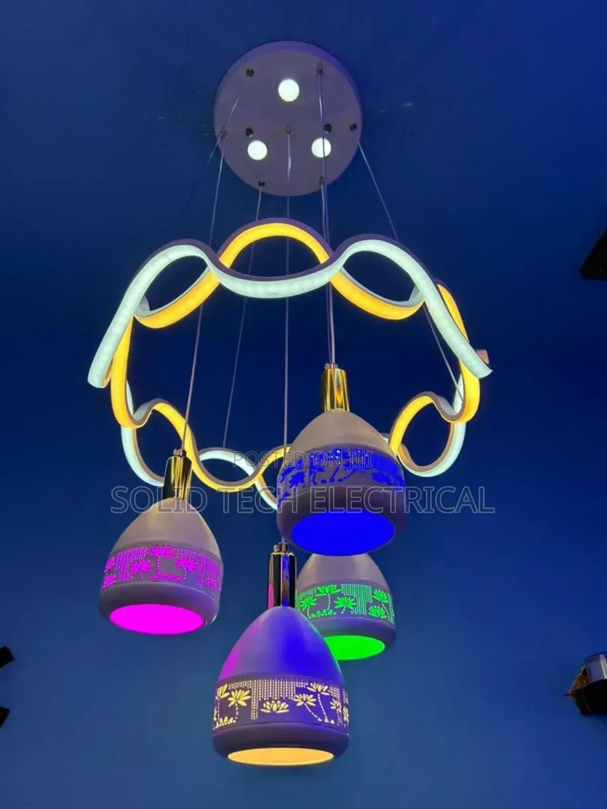 Colourful Led Drop Light Chandelier