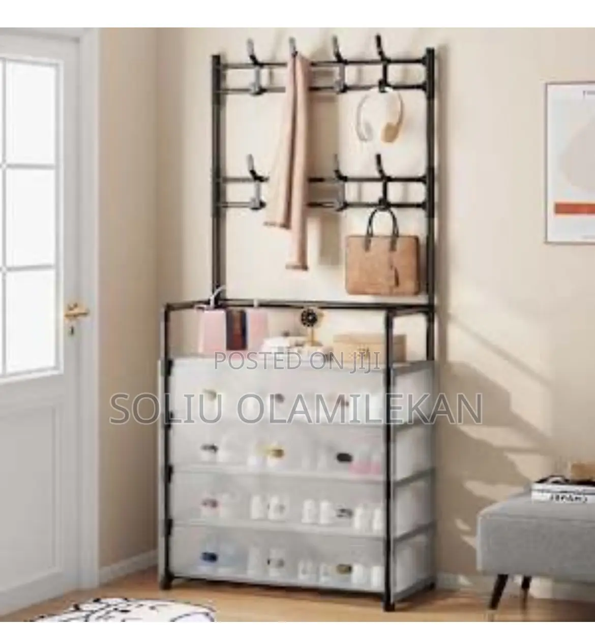 Cloth Hanger Rack and Shoe Rack - 5 Layers