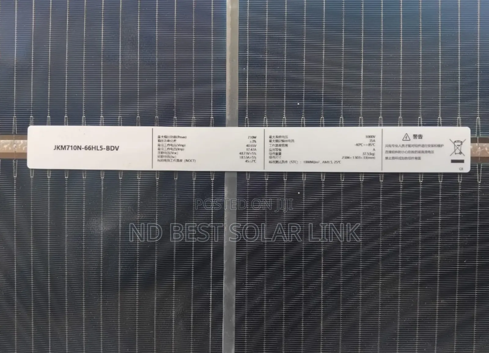 720w Jinko Monocrystaline Bifecial Solar Panel