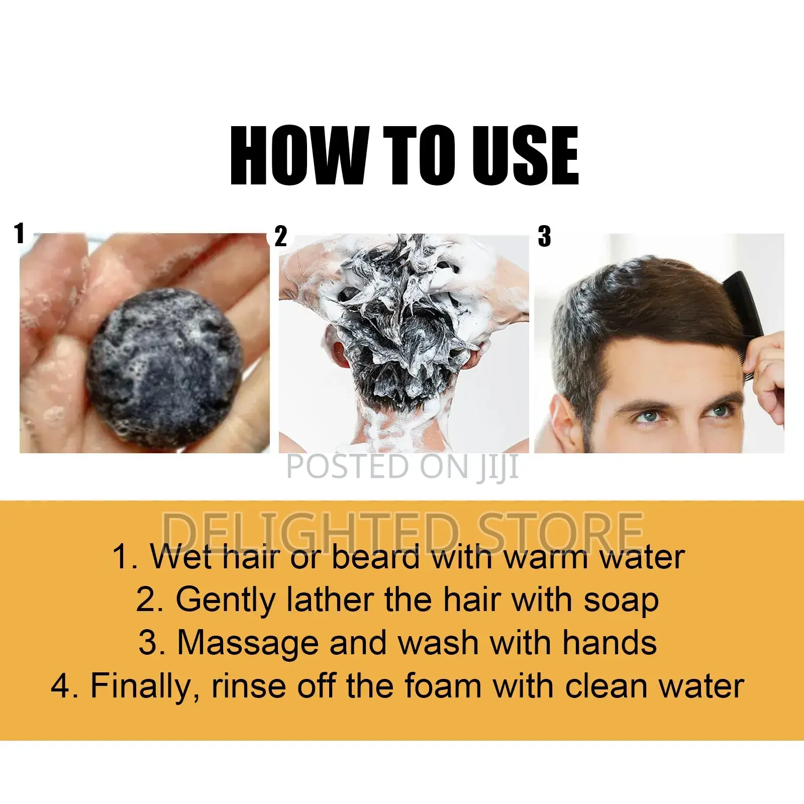 Jaysuing Black Thick Strengthening Hair Care Soap