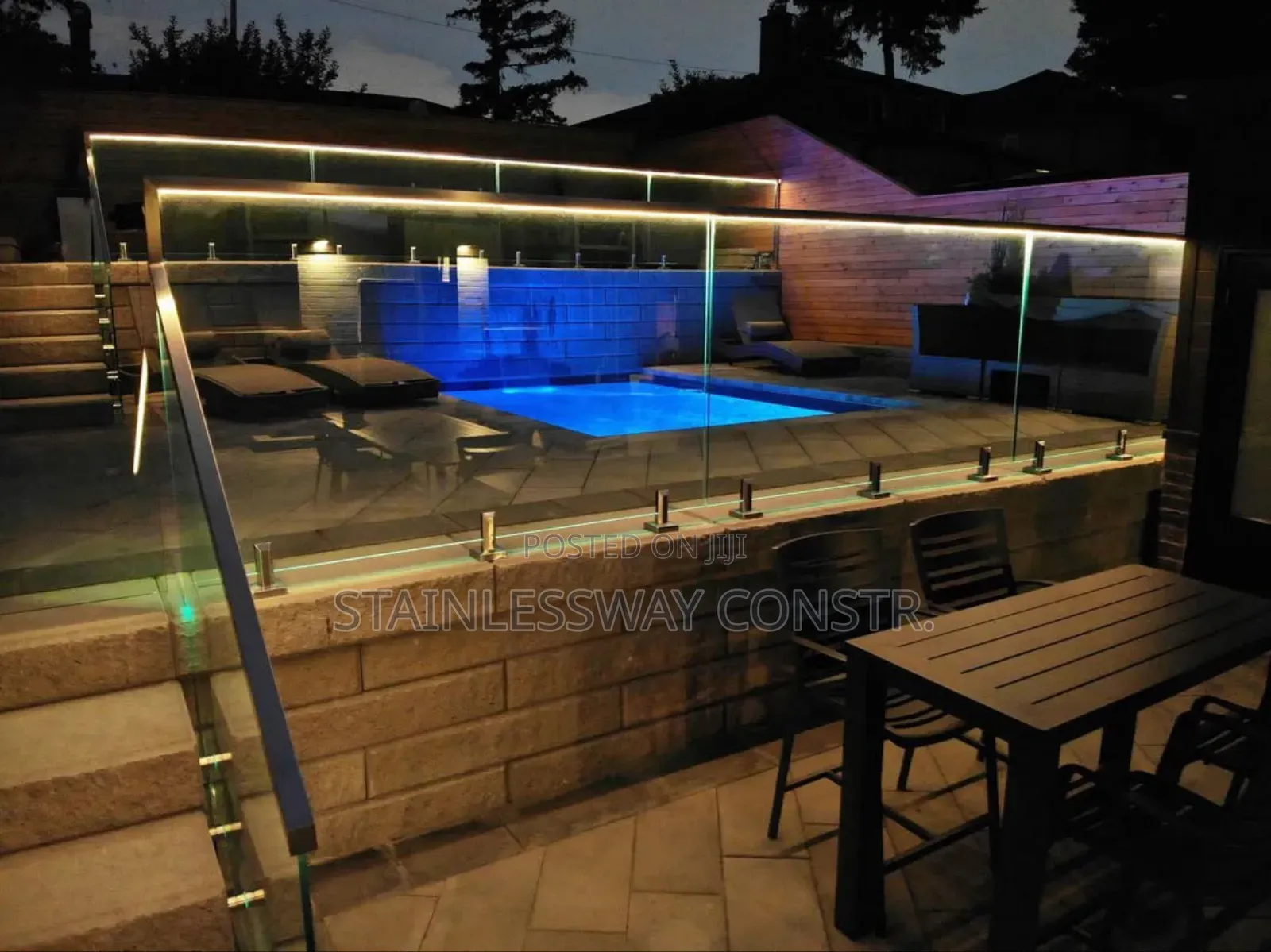 Luminous Glass Retreat
 Railing