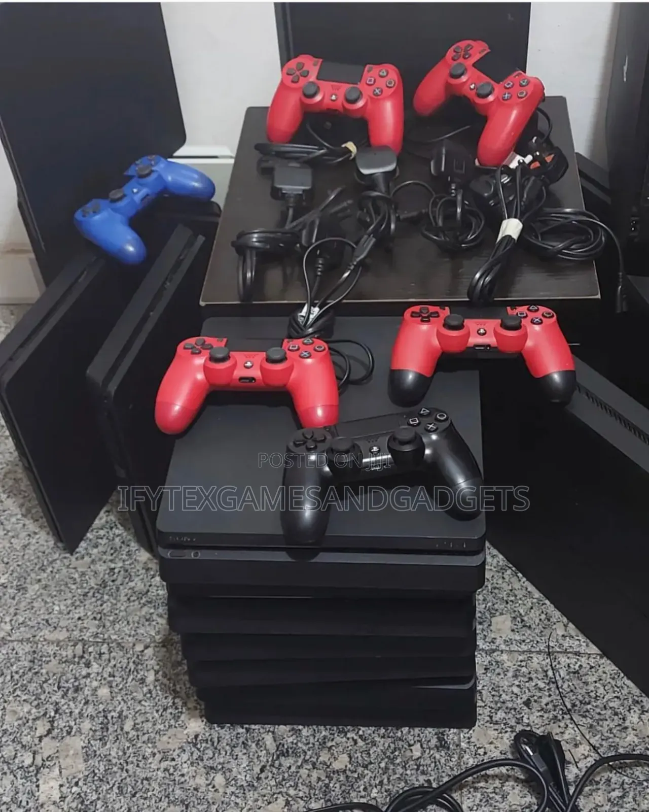 London Used Ps 4 500gb Slim With Fc26 and 12 Games and 2 Pad