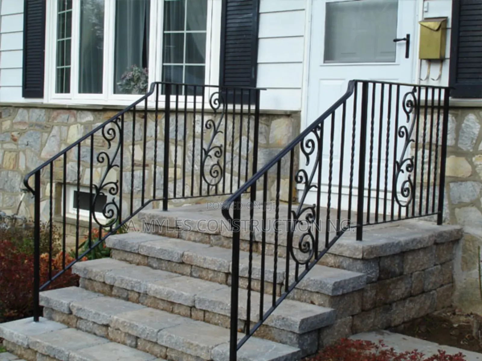 Flowers Wrought Iron Handrail