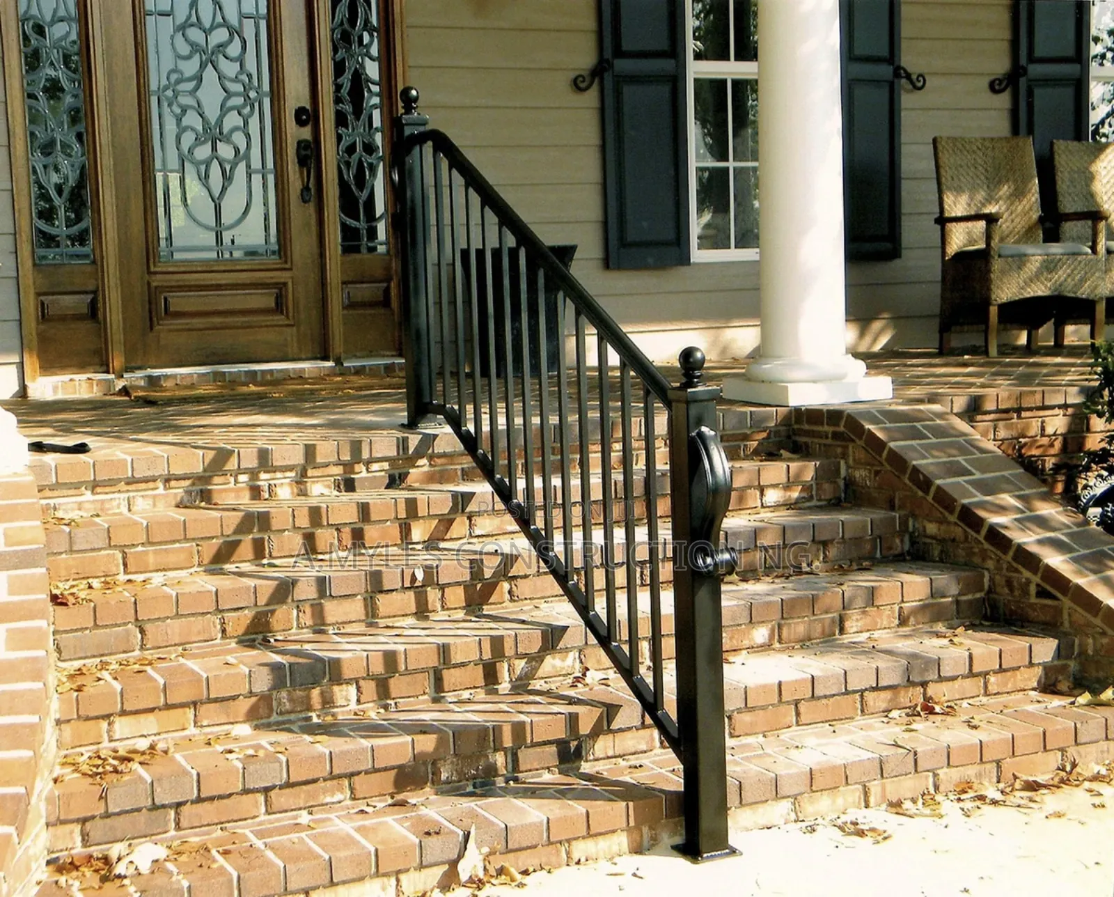 Entrance Wrought Iron Handrail