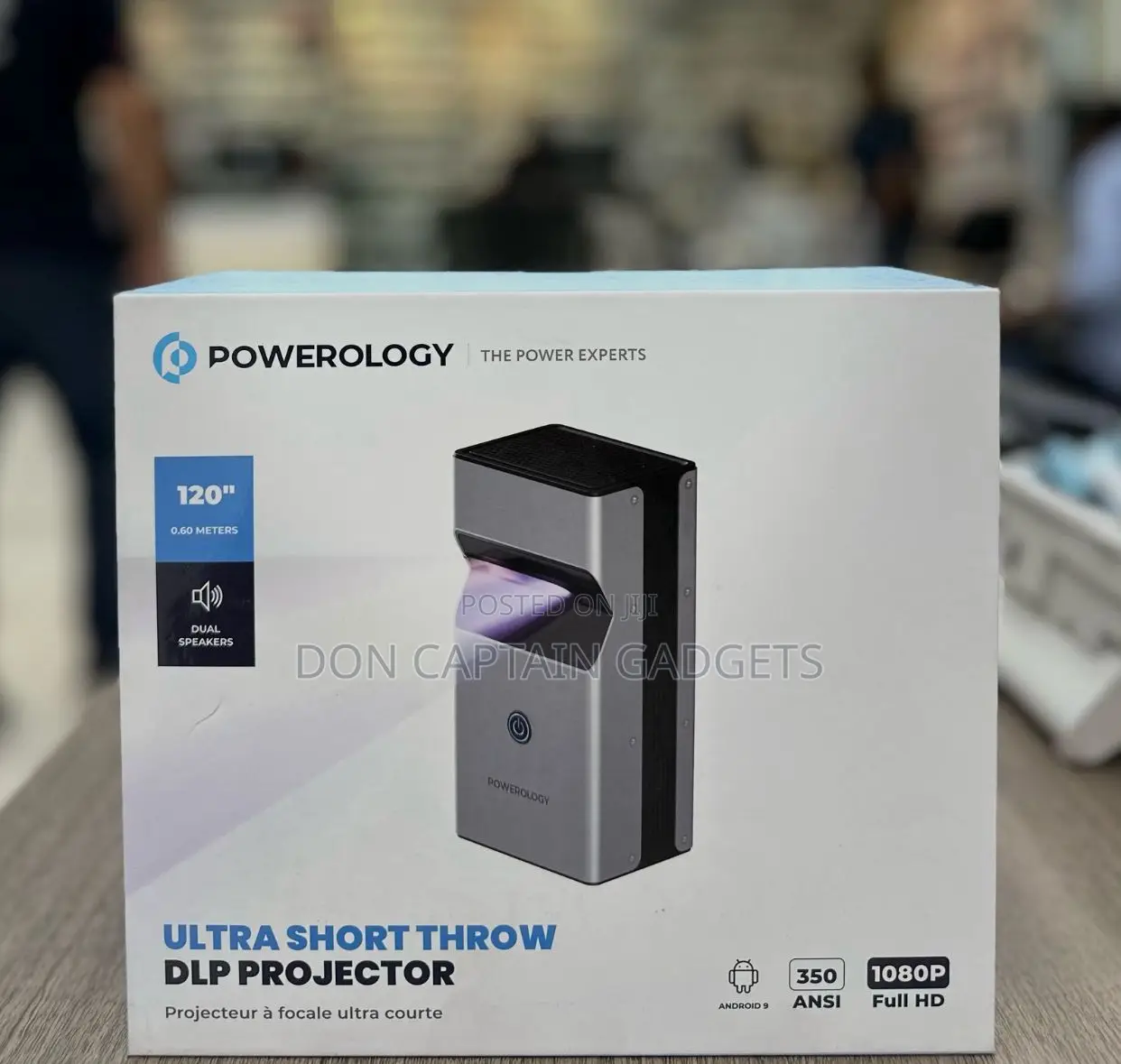 Powerology 120" Ultra Short Throw DLP Projector 350 Ansi