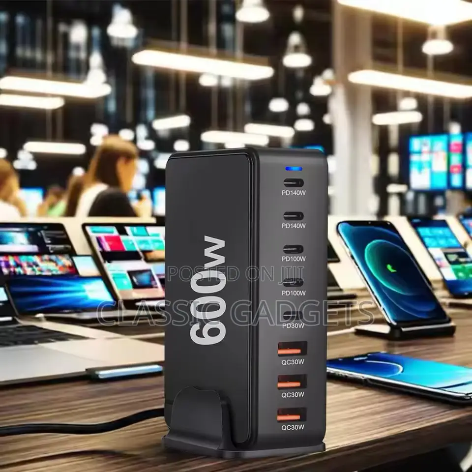 600w Desktop Gan Charger 8-Port Usb Typec Pd Charger