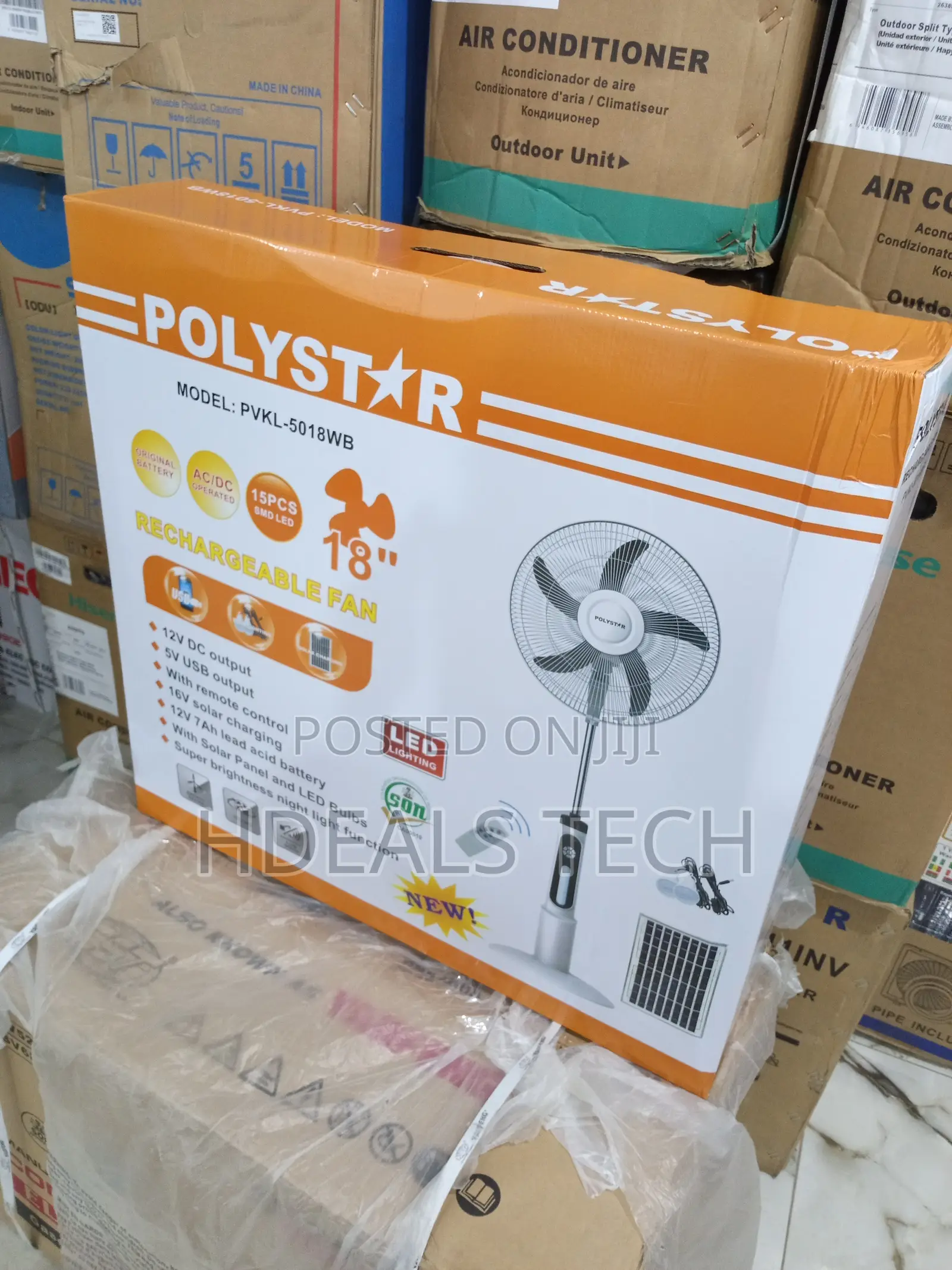 Stay Cool Anywhere - Polystar 18' Rechargeable Fan