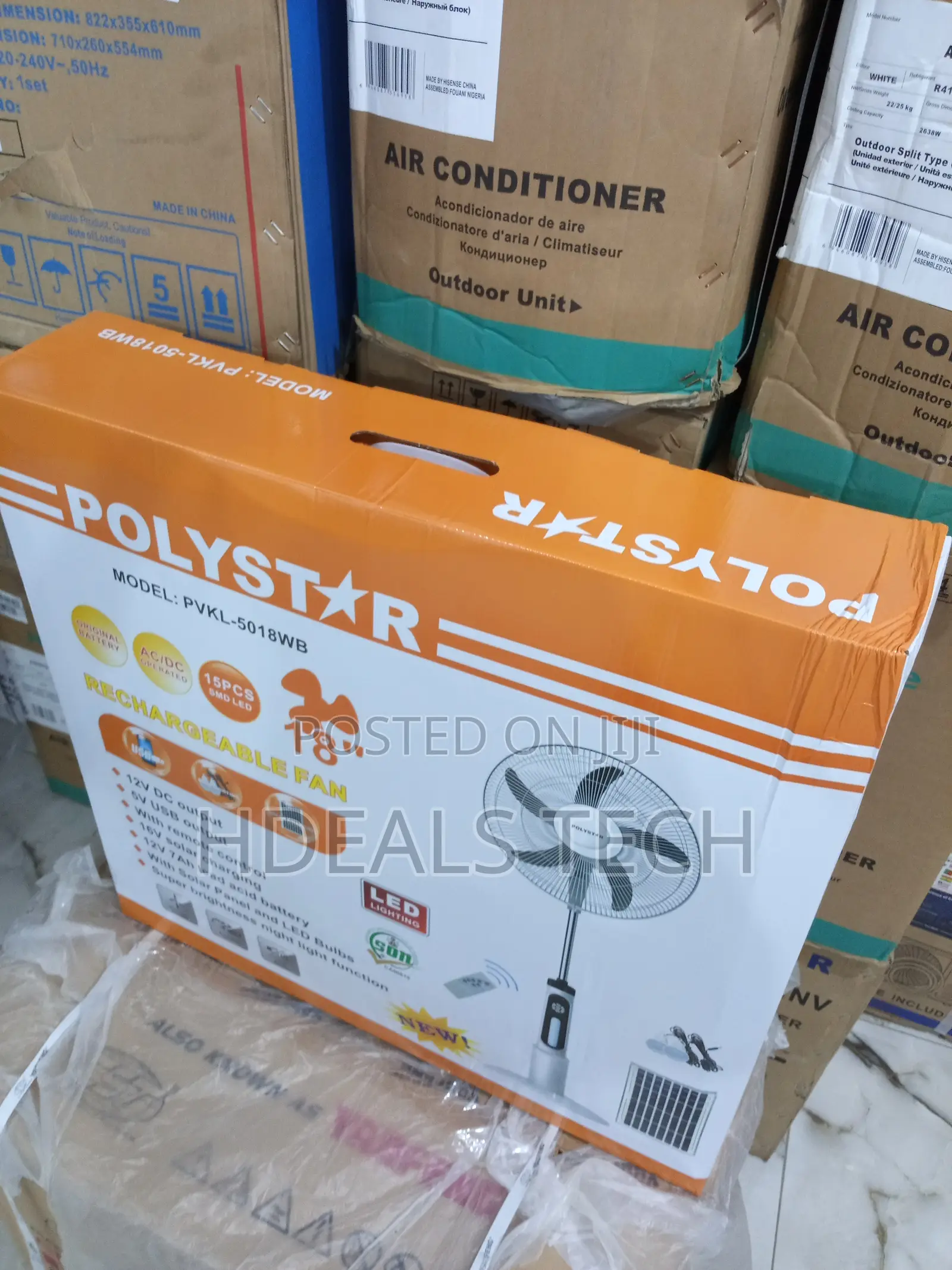 Polystar 18" Fan - Rechargeable,Powerful Quiet