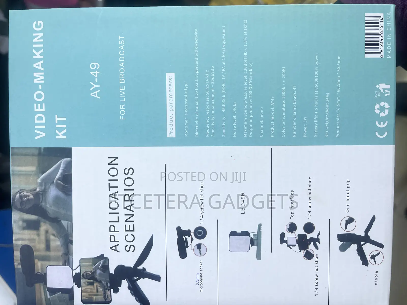  Video Making Kit (Social Media) Mic Led Tripod Remote Control
