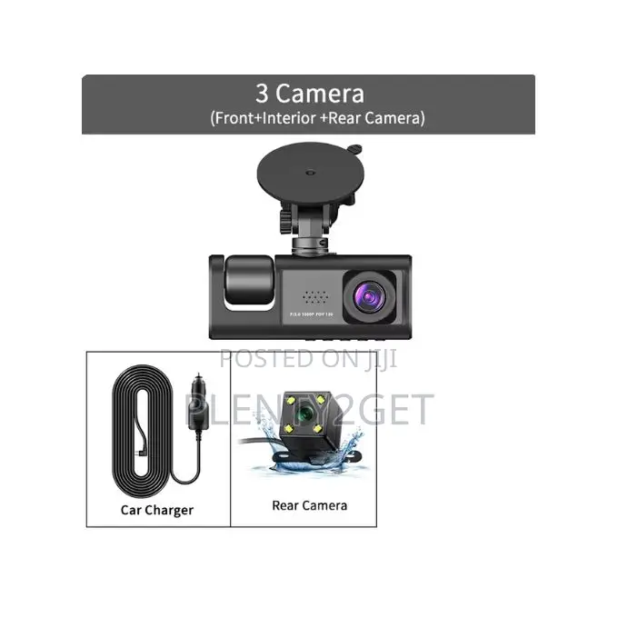 3 Lenses Hd 1080p Car Driving Recorder