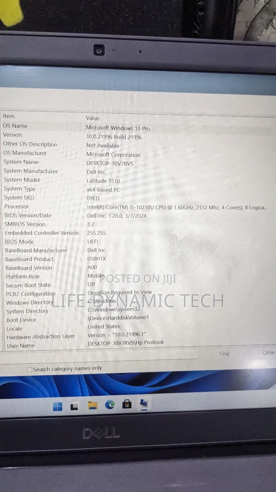 Laptop Dell Latitude 3510 16GB Intel Core I5 SSD 512GB