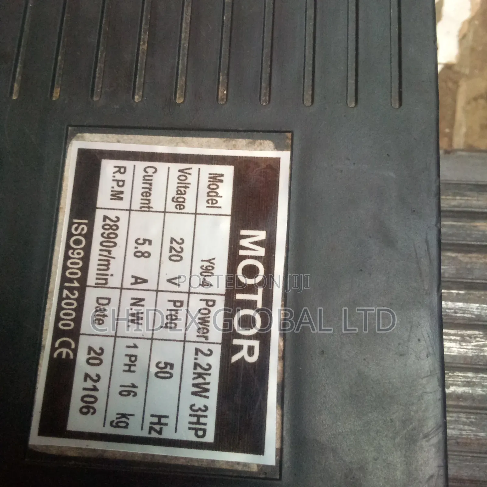 Original Single Phase Motor 2.2kw 3hp High Speed