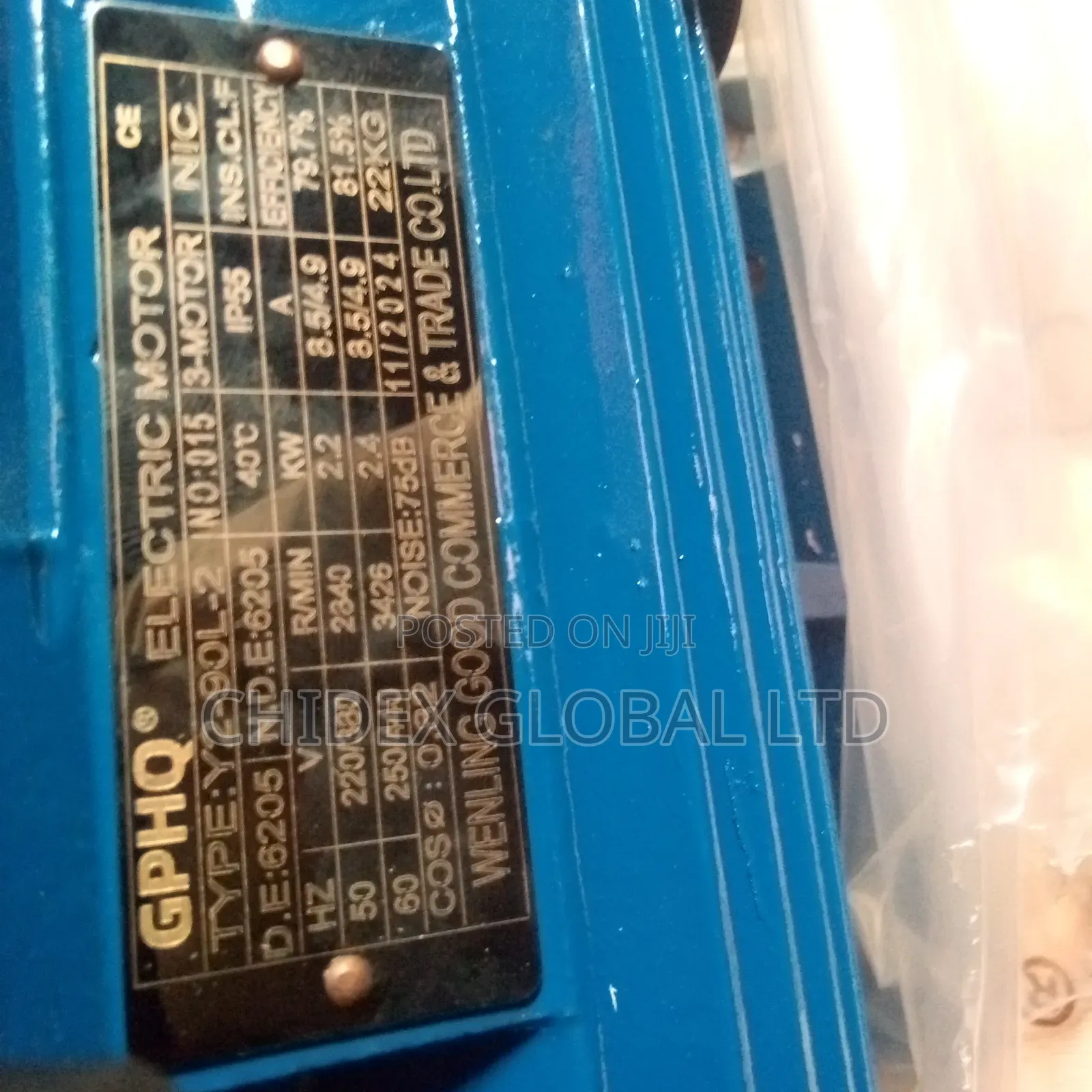 Original Brand New GPHQ Electric Motor 2.2kw 3hp High Speed