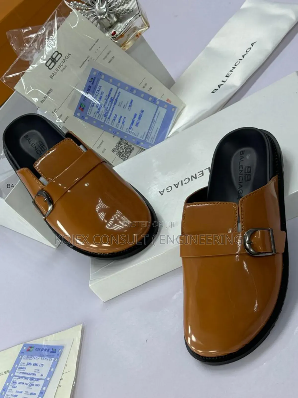 Balenciaga Brown Leather Half Shoe