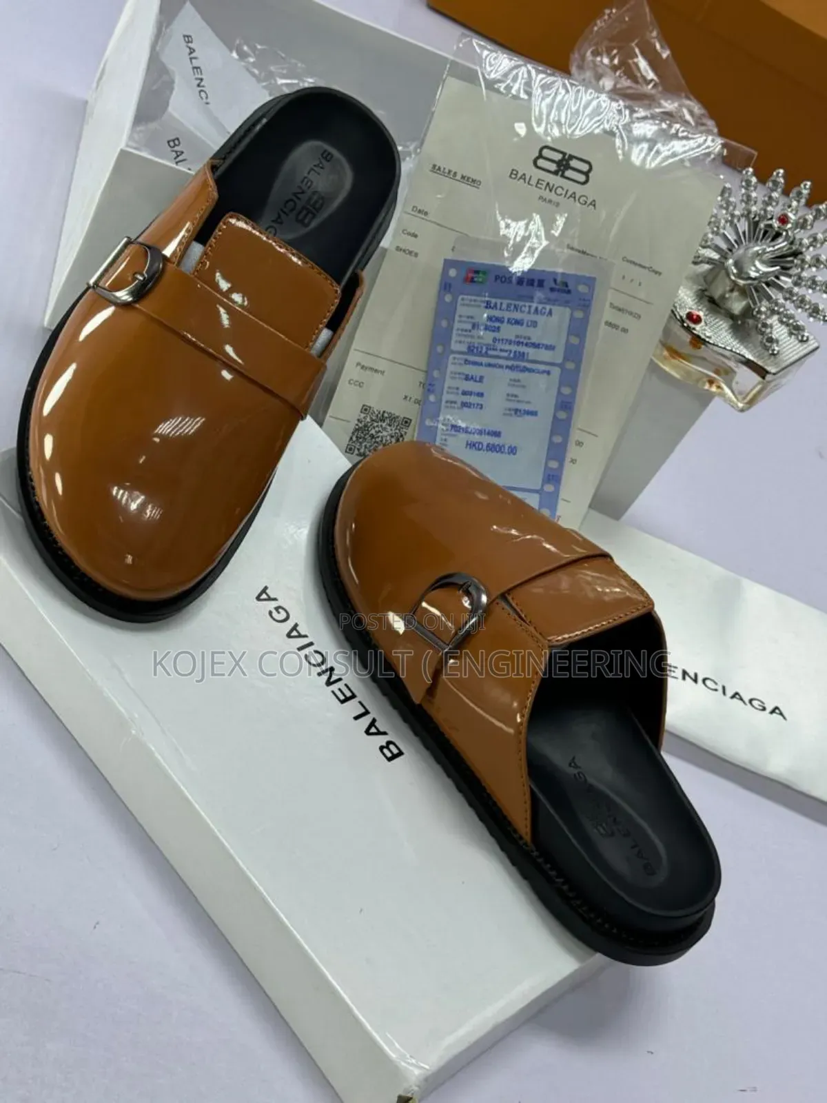 Balenciaga Brown Leather Half Shoe