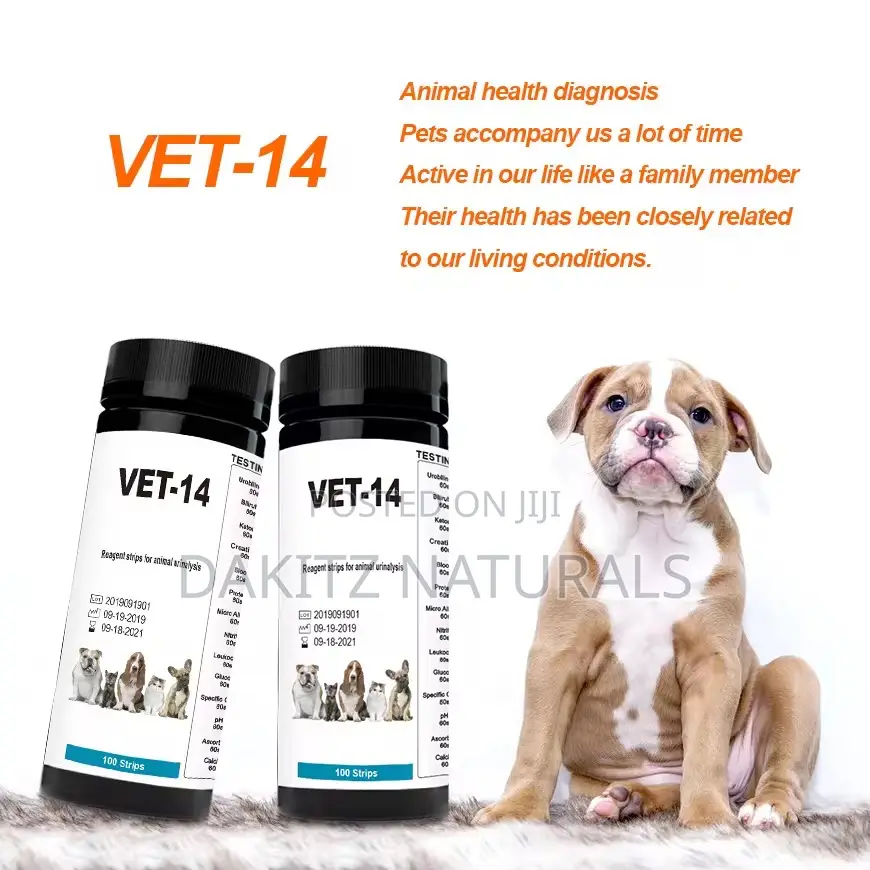 Vet-14 Reagent Strips For Animal Urinalysis 100 Strips