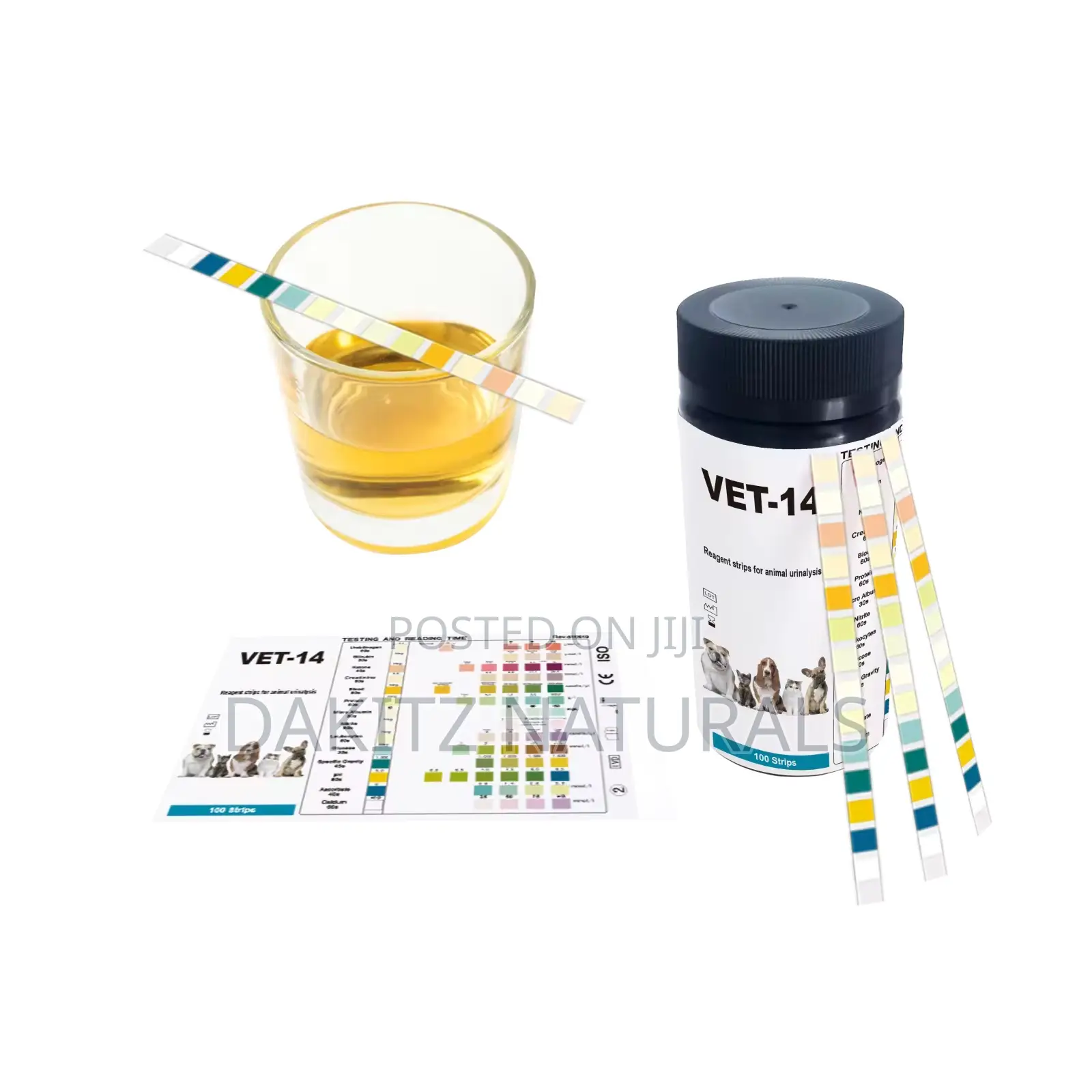 Vet-14 Reagent Strips For Animal Urinalysis 100 Strips