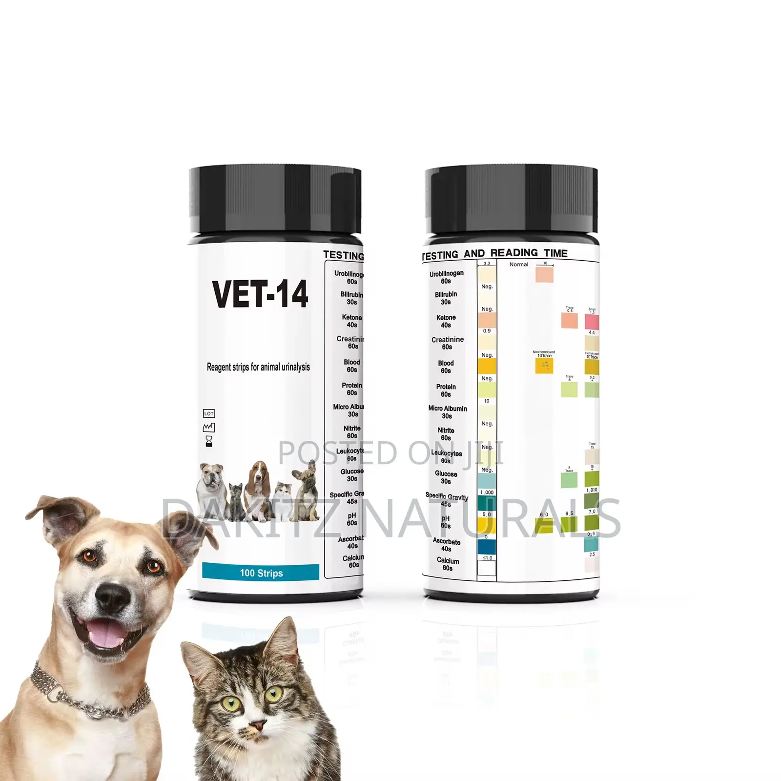 Vet-14 Reagent Strips For Animal Urinalysis 100 Strips