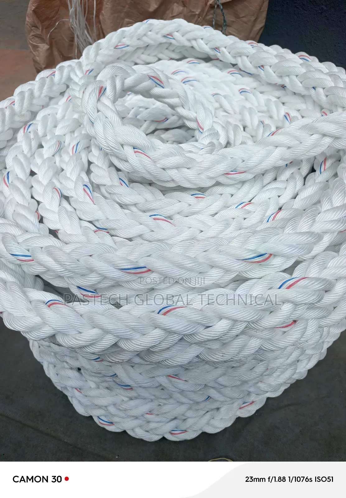 4" X 100ft 8-Strand Polypropylene Mooring Rope